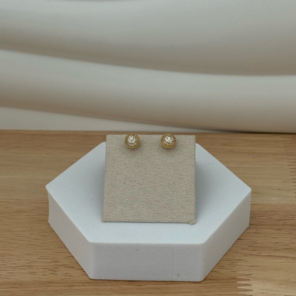 Elegant Silver Gold Stud Earrings